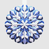 詳細なブルースノーフレーク オーナメント (裏面)