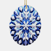 詳細なブルースノーフレーク セラミックオーナメント (右)