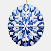 詳細なブルースノーフレーク セラミックオーナメント (左)