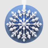 詳細なホワイトスノーフレークデザイン オーナメント (裏面)