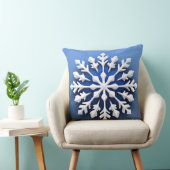 詳細なホワイトスノーフレークデザイン クッション (椅子)