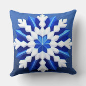詳細なホワイトスノーフレークデザイン クッション (裏面)