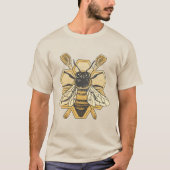 詳細なミツバチ昆虫蜂蜜 Tシャツ (正面)
