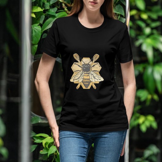 詳細なミツバチ昆虫蜂蜜 Tシャツ
