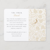 詳細なヴィクトリアンラブバーズウェディングインフォメーション エンクロージャーカード (正面)