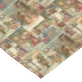 詳細なヴィンテージ父クリスマスコラージュ テーブルクロス (アングル)