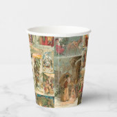詳細なヴィンテージ父クリスマスコラージュ 紙コップ (右)
