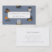 詳細な不気味ハロウィカラフルーンパターン 名刺 (正面/裏面)