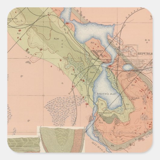 詳細な地質学シートXI スクエアシール (正面)