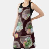 詳細な多肉性サボテンのシームレスなパターン エプロン (インサイチュ)