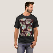 詳細な多肉性サボテンのシームレスなパターン Tシャツ (正面フル)