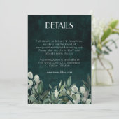 詳細な封筒の緑のリース 招待状 (スタンド正面)