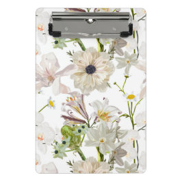 詳細な手描き花 – 花園。 ミニクリップボード