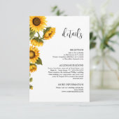 詳細な明るいひまわり ミニマリスト エンクロージャーカード (スタンド正面)