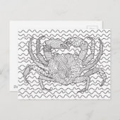 詳細な海カニの鳩 ポストカード (正面/裏面)