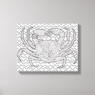 詳細な海カニードル6 キャンバスプリント