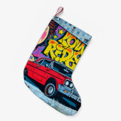 詳細な落書きスケッチ。概念 スモールクリスマスストッキング (正面 (吊り時))