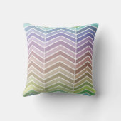 詳細な虹色とテクスチャ付き山形パターン クッション (裏面)