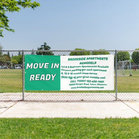 詳細な賃貸アパートメントをカスタマイズする すぐに入居可能 横断幕 (インサイチュ)