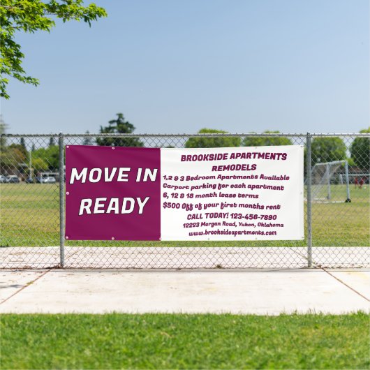 詳細な賃貸アパートメントをカスタマイズ - 即入居可能 横断幕 (インサイチュ)