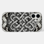 詳細な黒と白のケルト系ノット 0001 Case-Mate iPhoneケース (裏面 (横))