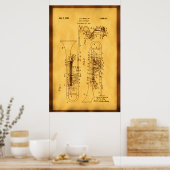 詳細なHi resトロンボーン特許アート ポスター (キッチン)
