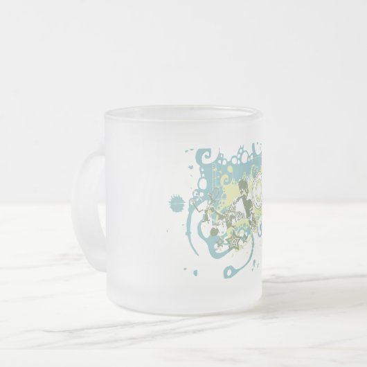 詳細のスノーボードのTシャツおよびギフト フロストグラスマグカップ (正面左)