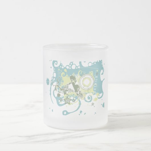 詳細のスノーボードのTシャツおよびギフト フロストグラスマグカップ (中央)