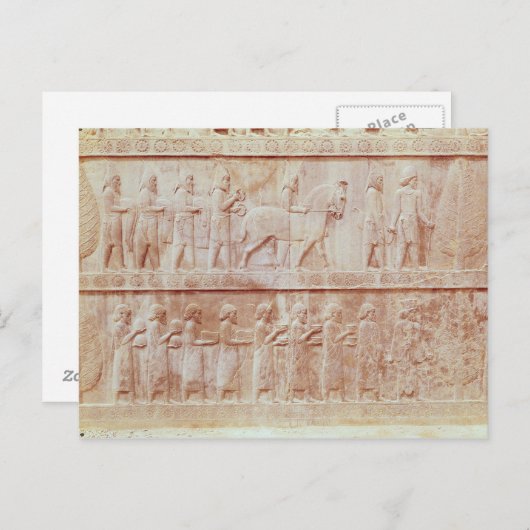 詳細のレリーフ、 浮き彫りフリーズ東 ポストカード (正面/裏面)