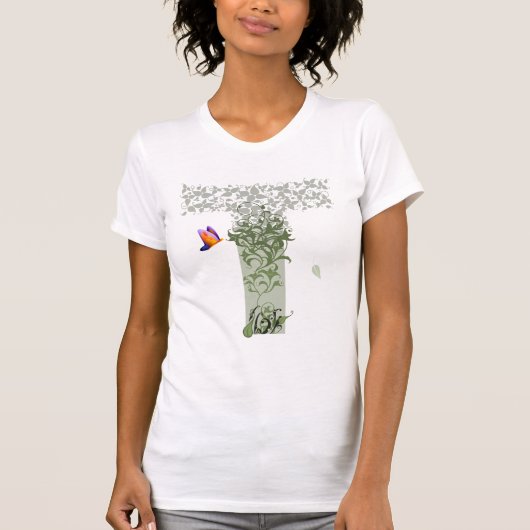 詳細の思考の女性のティー Tシャツ (正面)