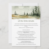 詳細の水の色のアウトドア結婚ジー 招待状 (裏面)