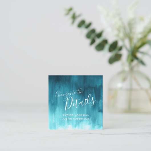 詳細の結婚ティール(緑がかった色)の青い緑のアートがカードを変える エンクロージャーカード (スタンド正面)