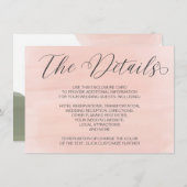 詳細の結婚式招待状のエンクロージャカード エンクロージャーカード (正面/裏面)