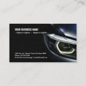 詳細はヘッドライト付きの車の1つモダンです 名刺 (裏面)