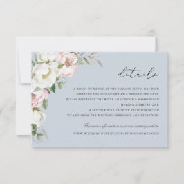 詳細は挿入 フローラル ブラッシュ ホワイト ピオニー グリー ネリーディテール 招待状