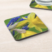 詳細は水仙花とヒヤシンス花。クレジット コースター (左側)