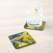 詳細は水仙花とヒヤシンス花。クレジット コースター (右側)