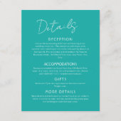 詳細は青色大型ウェディングエンクロージャーカード エンクロージャーカード (正面)