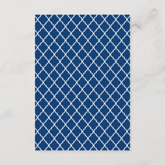 詳細を結婚するプレッピーなビーチのタツノオトシゴ海軍金ゴールド エンクロージャーカード (裏面)