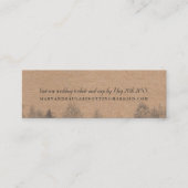 詳細を結婚する素朴なクラフトの秋の冬の松の木 スキニー名刺 (正面)