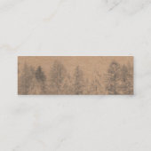 詳細を結婚する素朴なクラフトの秋の冬の松の木 スキニー名刺 (裏面)