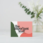 詳細を結婚する重要な物のモダンの抽象芸術 エンクロージャーカード (スタンド正面)