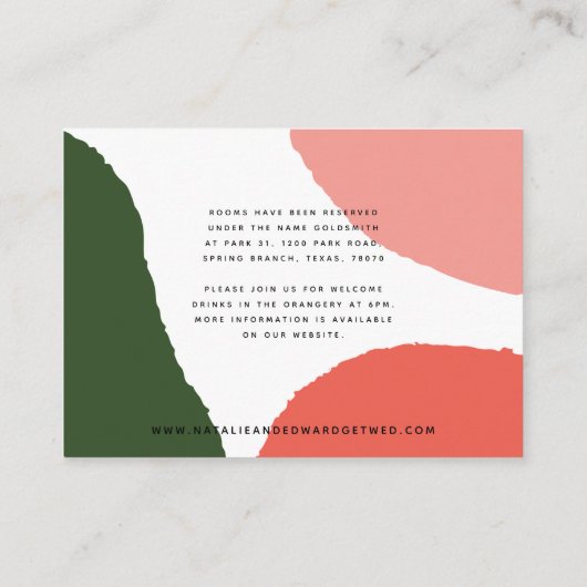 詳細を結婚する重要な物のモダンの抽象芸術 エンクロージャーカード (裏面)