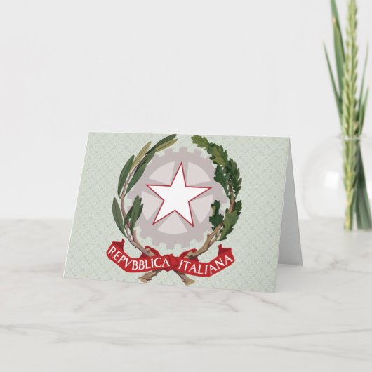 詳細イタリアの紋章付き外衣 カード (正面)