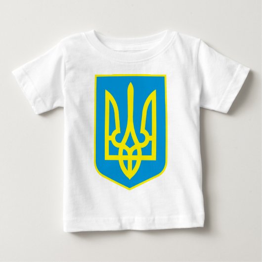 詳細ウクライナの紋章付き外衣 ベビーTシャツ (正面)