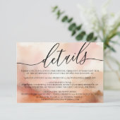 詳細エレガントバラ金ゴールド水の色結婚の 出欠カード (スタンド正面)