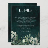 詳細エンクロージャカード緑リース 招待状 (正面/裏面)