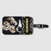 詳細カウボーイ版木、銅版、版画オンミュージカル最高傑作 ラゲッジタグ (正面横)