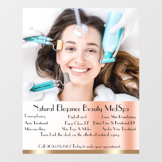 詳細カスタマイズなMedスパ美しいトリートメント大 ウィンドウサイン (シート)