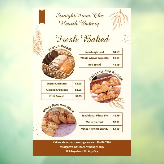 詳細カスタマイズベーカリー商品入場プロモーション ウィンドウサイン (シート3)